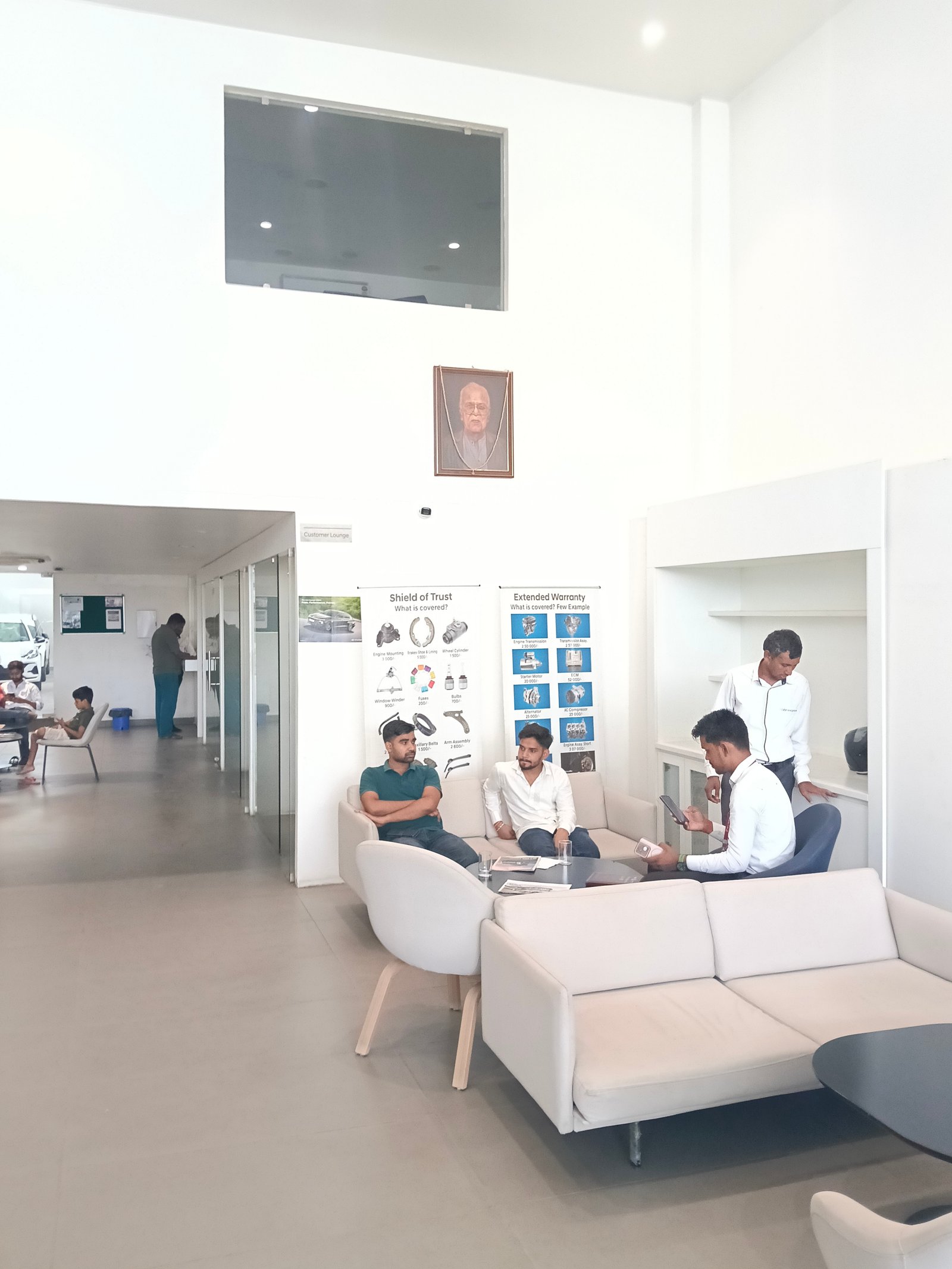 Kshitij Hyundai customer lounge — modern and comfortable